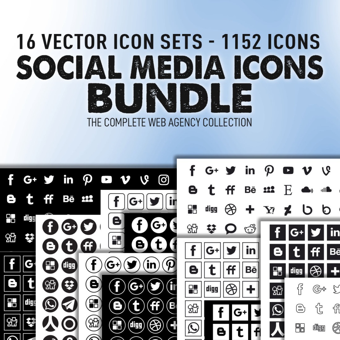 Vector Social Media Icons Bundle
