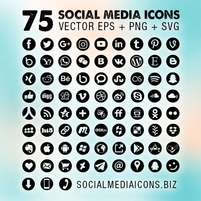 Round Social Media Icons